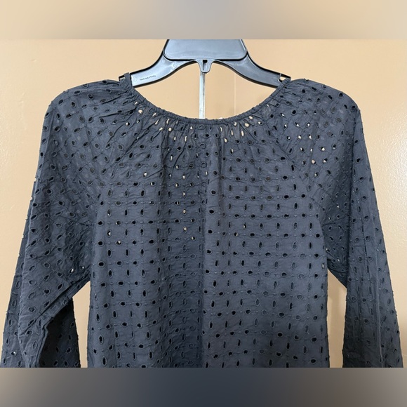 NWOT GAP Eyelet Lace Black Long Sleeve Dress. Size Small. - Picture 5 of 8